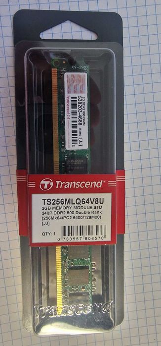 Memoria transcend ddr2 800 ts256mlq64v8u
