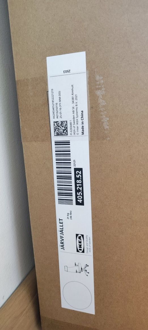 IKEA JÄRVFJÄLLET krzesło biurowe z podłokietnikami białe nowe