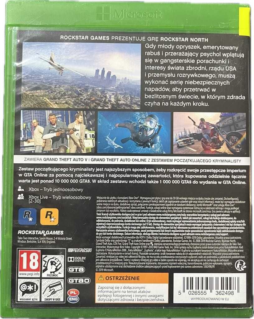 Gra Xbox One GTA 5