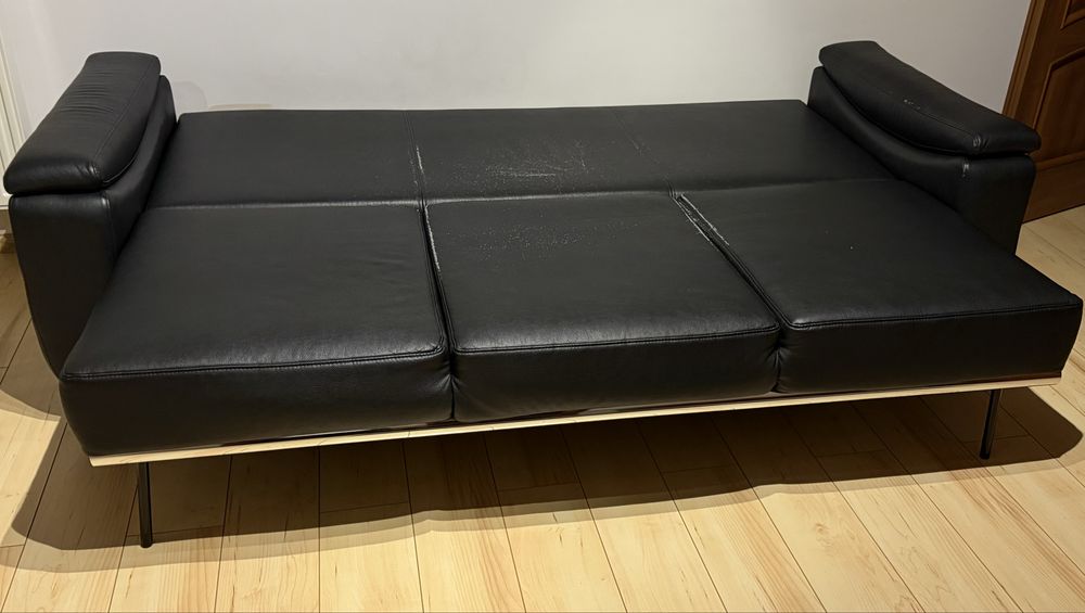 Sofa z ekoskóry z funkcją spania