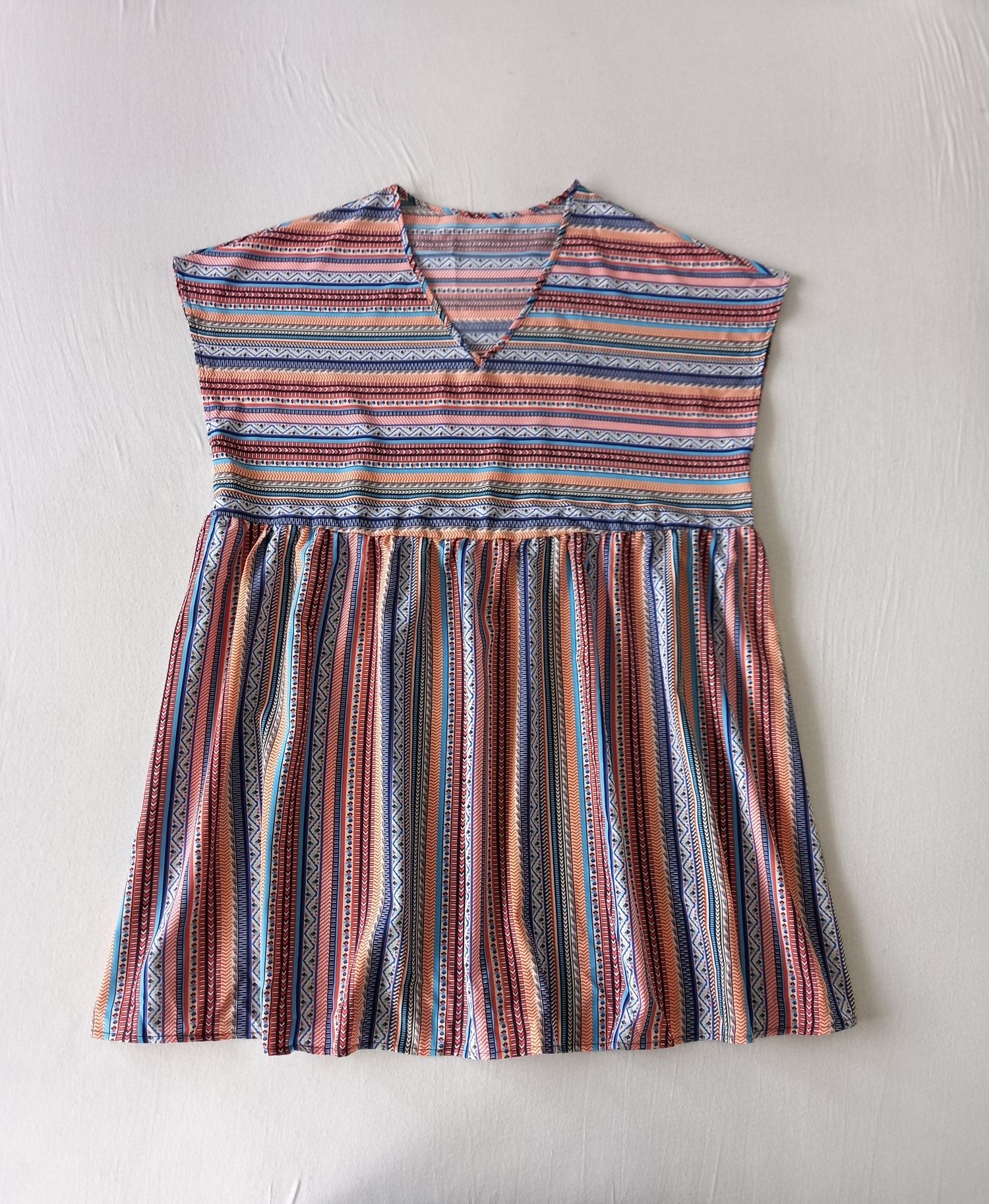 sukienka letnia w paski typu  plus size r. 50