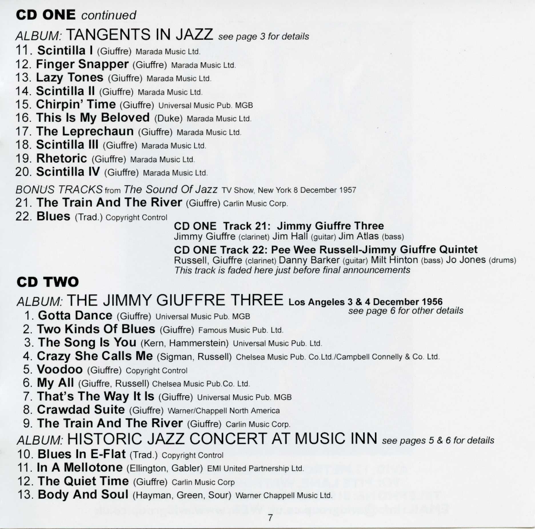 JIMMY GIUFFRE - Four Classic Albums plus 2CD, AVID Jazz – AMSC 948