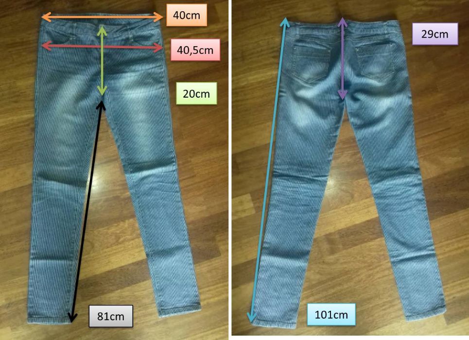 Spodnie jeansowe biodrówki low jeansy w paski Atmosphere Primark 38 M