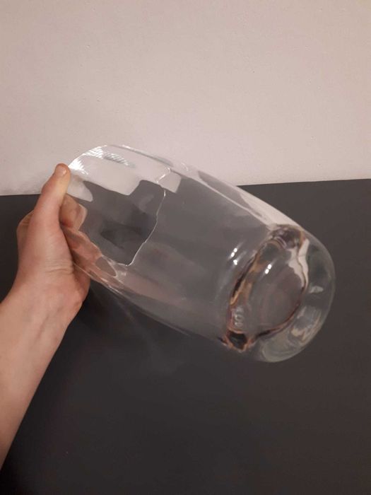 Wazon szklany duży przeźroczysty wysoki