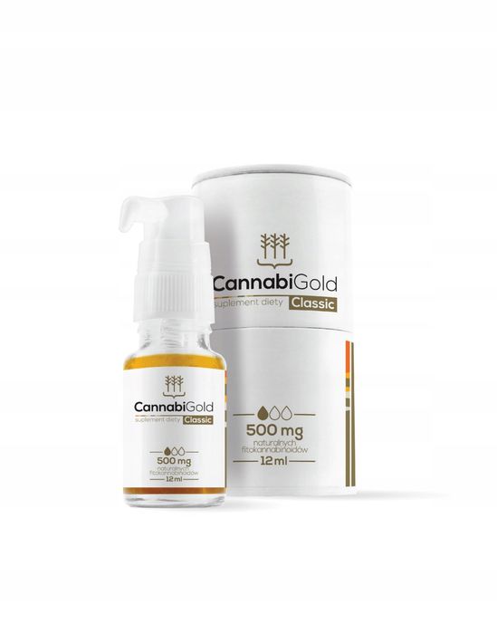 Olejek konopny CBD 5% 500 mg CannabiGold Classic 12 ml