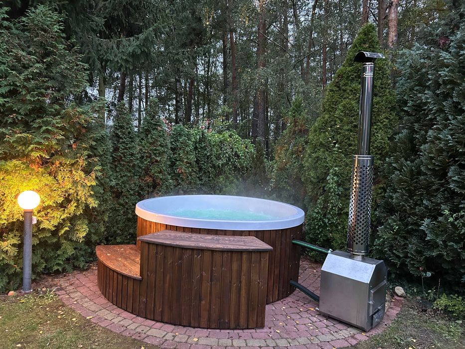 Duża balia do sauna ogrodowa jacuzzi basen LED pokrywa transportGRATIS
