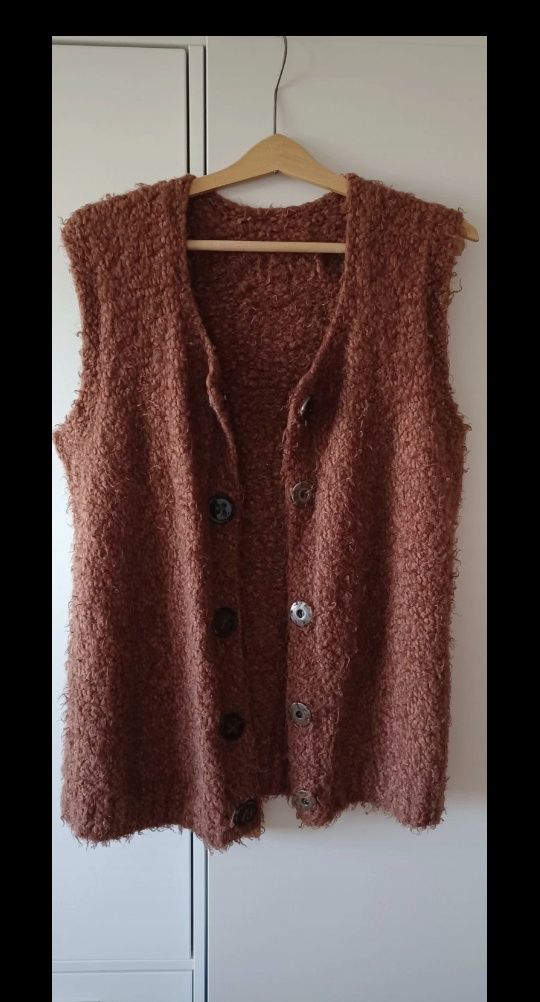 Kamizelka extra miękka ciepła merino XL