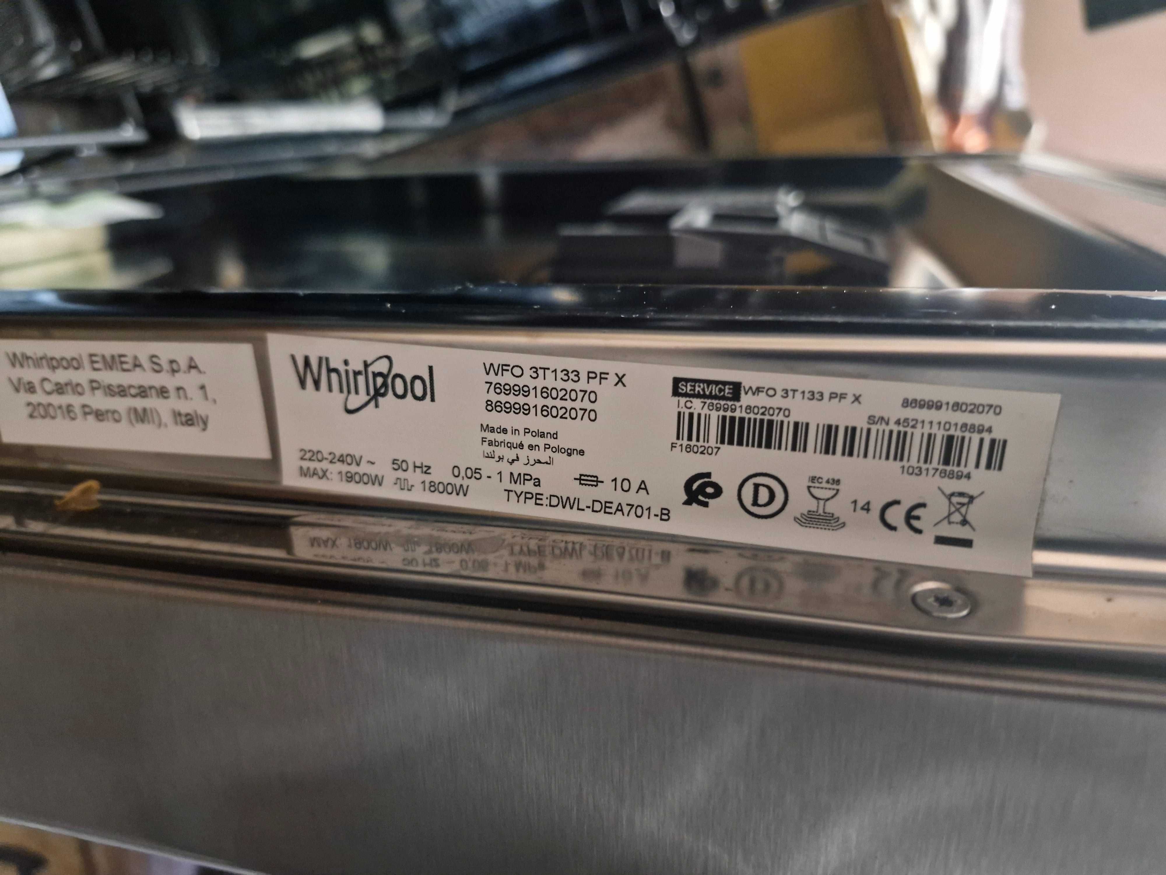 Zmywarka wolnostojąca Whirlpool WFO 3T133 PF X
