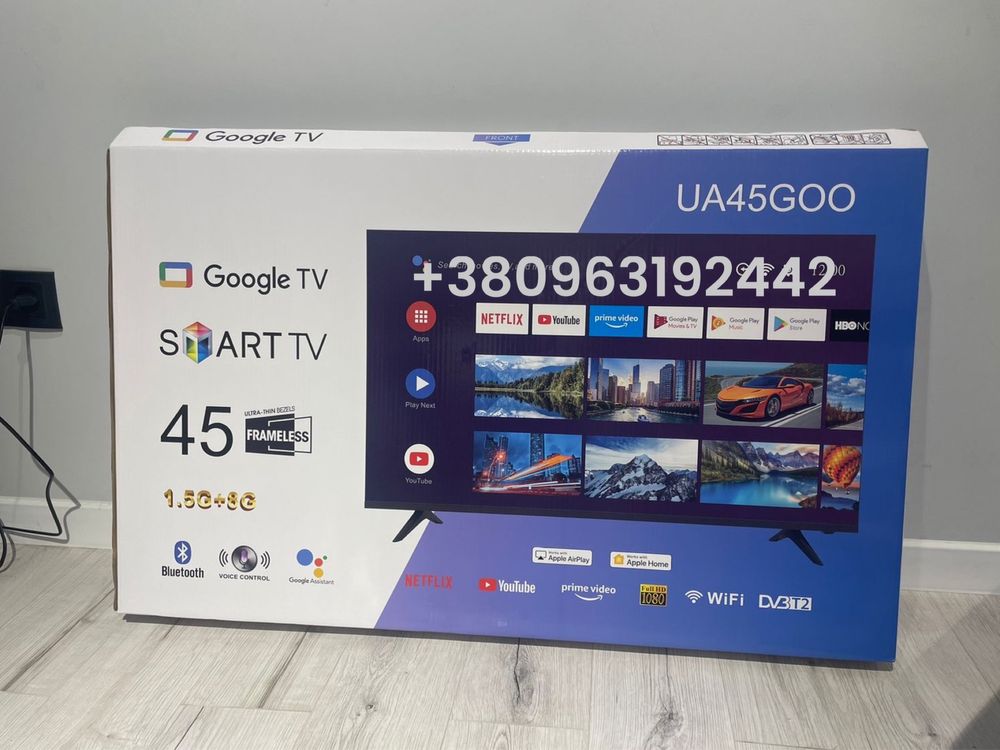 Безрамочный Смарт Телевизор UA45GOO 43” Android 13 .Новинка 2024г‼️