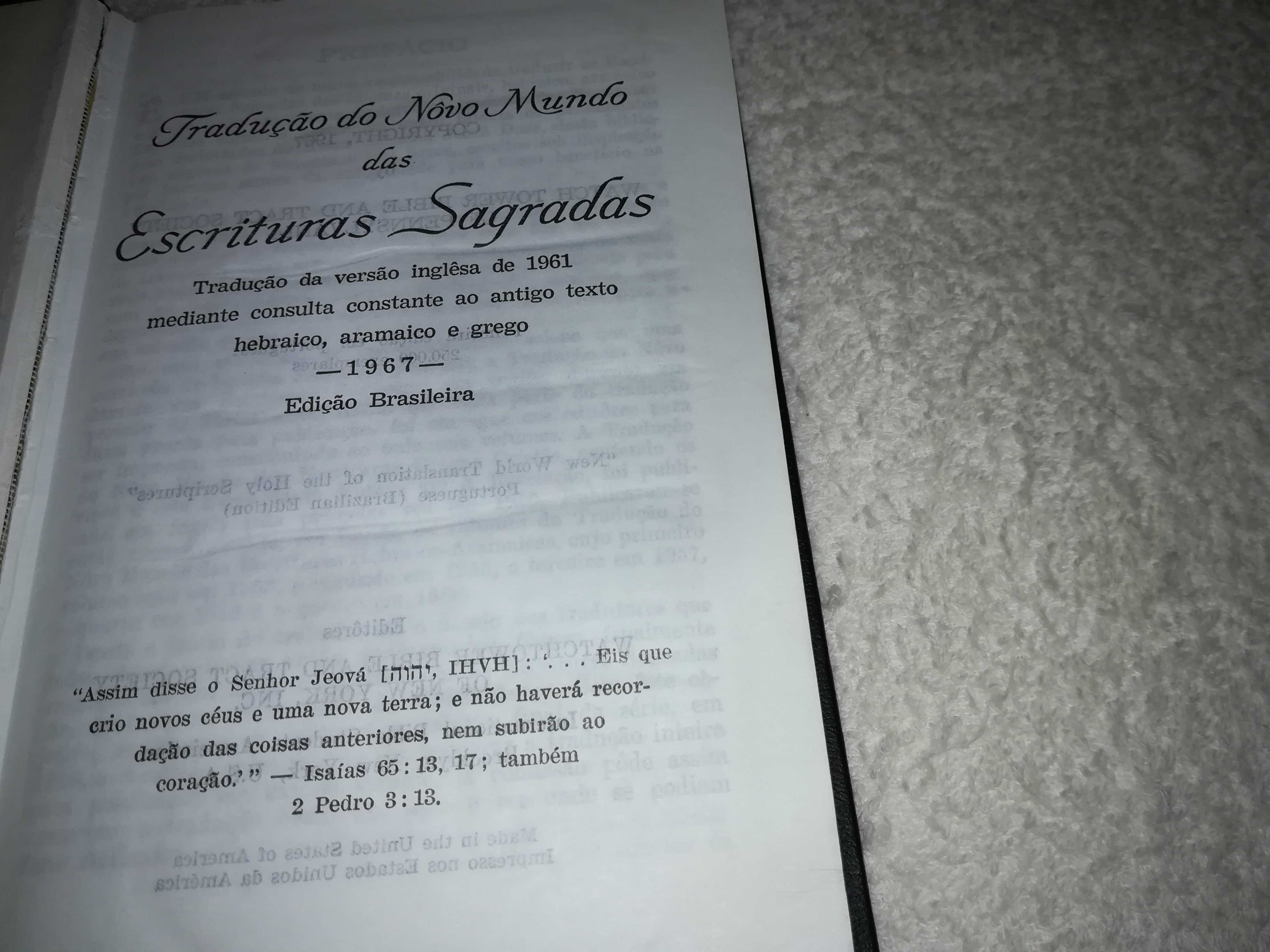 tradução do novo mundo das escrituras sagradas (edição brasileira)
