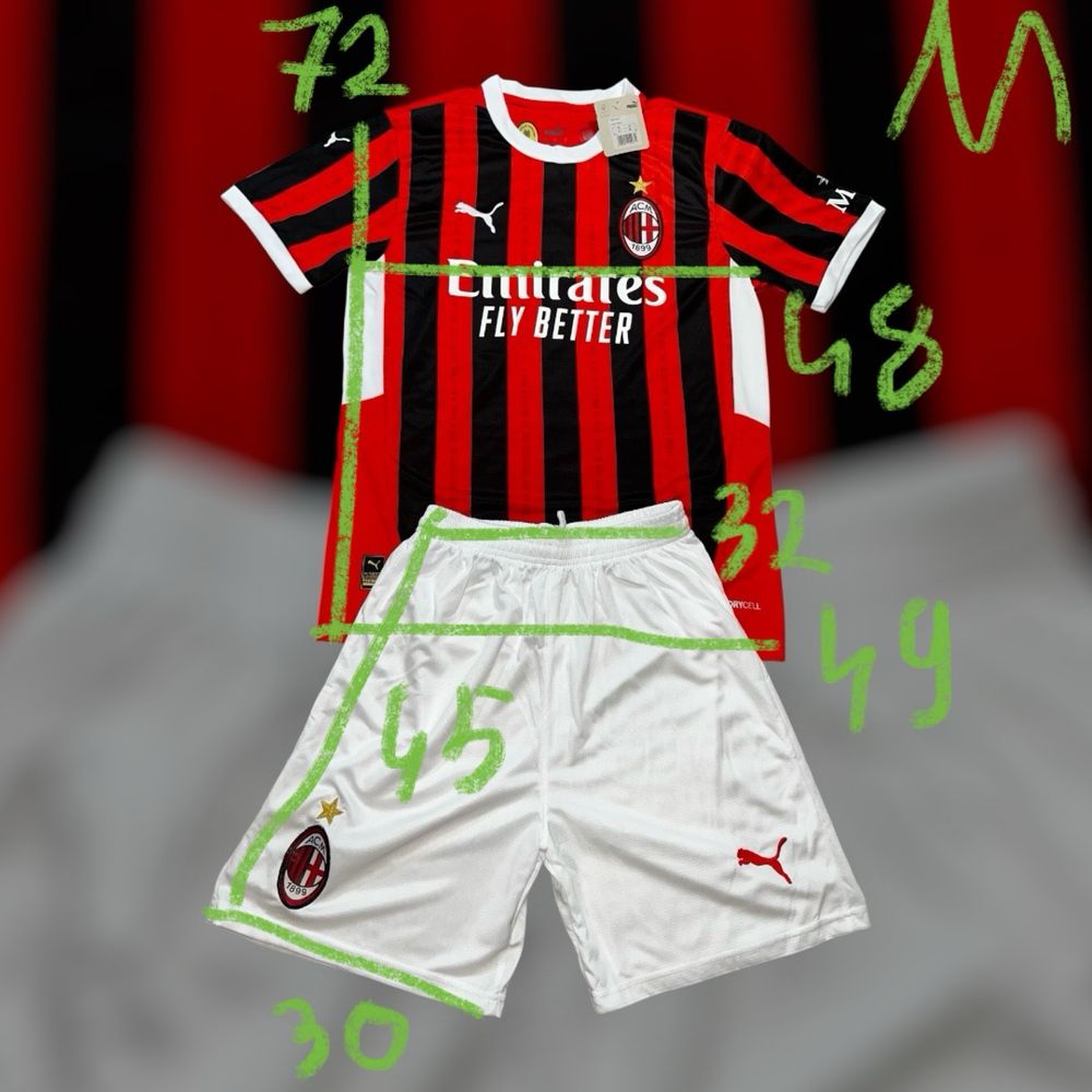 Koszulka i spodenki pilkarskie puma ac milan M nowe z metka