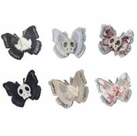 Заколки 4 вида бабочка с черепом, ангелом  готика аниме гранж