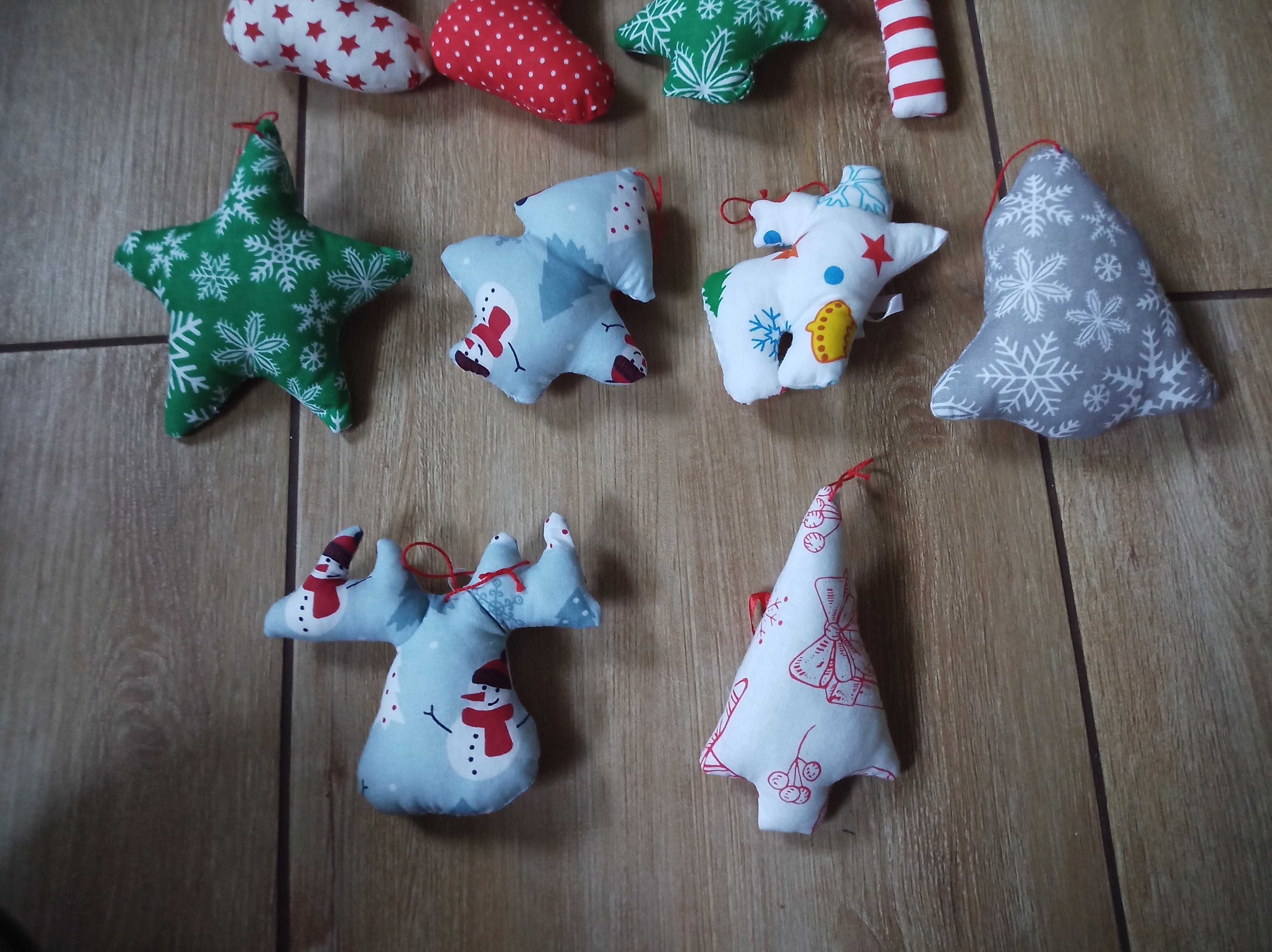 Bombki zawieszki ręcznie szyte na choinkę handmade 10 sztuk NOWE