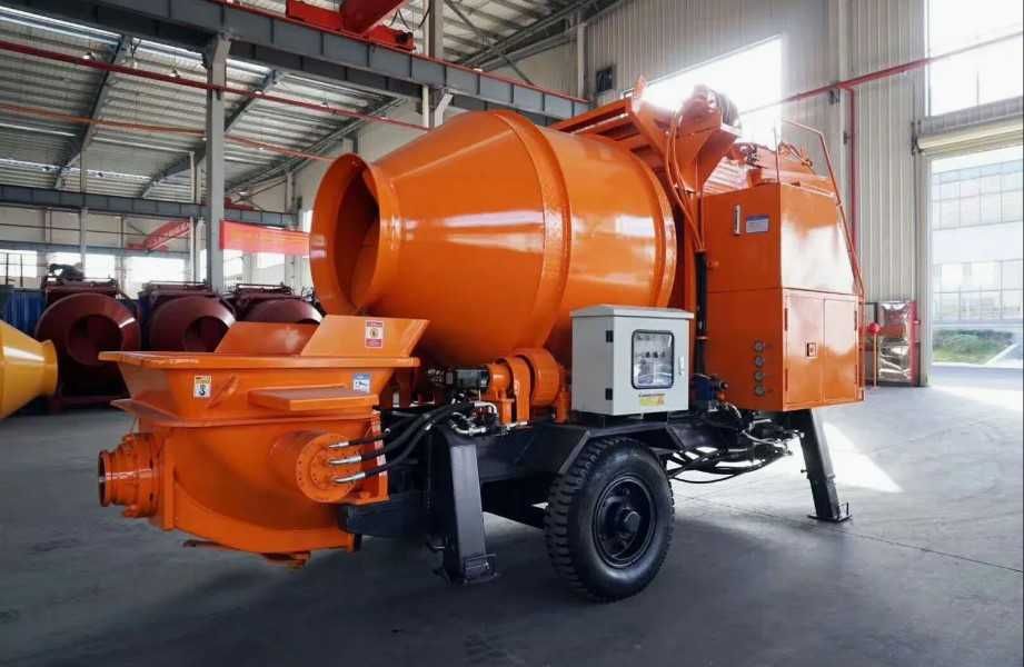 Причепний портативний дизельний бетононасос з міксером DJBT40-11-76