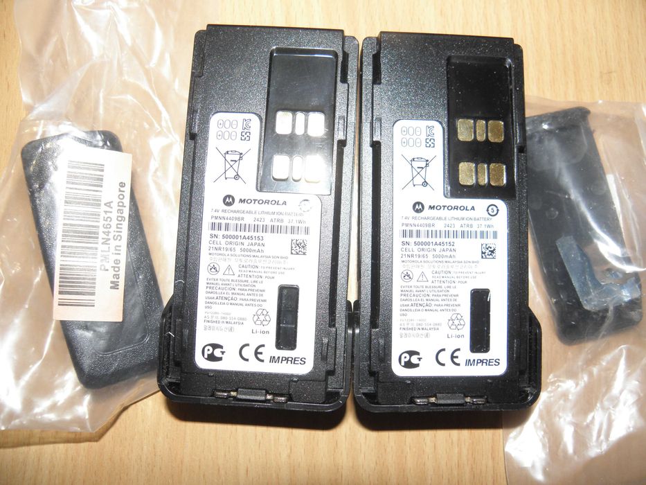 Акумуляторні батареї (АКБ) до рацій Моторола, 5000 мАг, тип С + кліпса