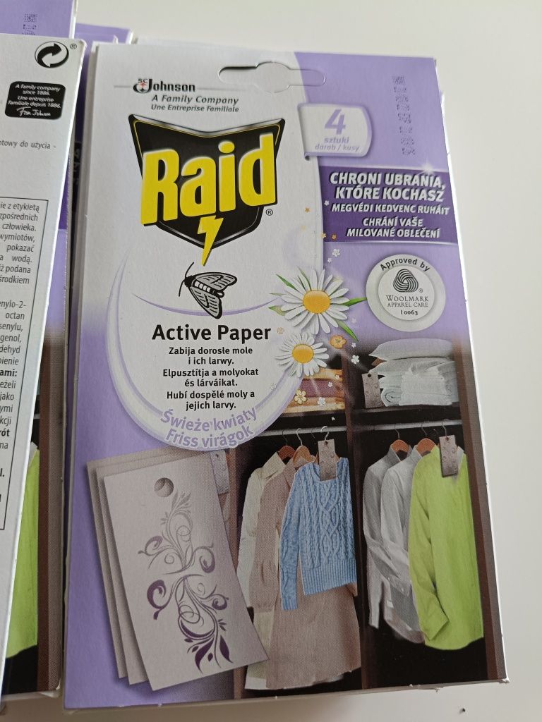 Raid Zawieszki na Mole Ubraniowe 15 opakowań po 4 sztuki
