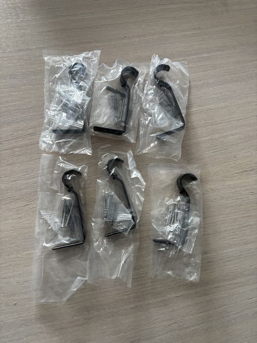 Wspornik karnisza czarny Mardom pojedynczy fi 19