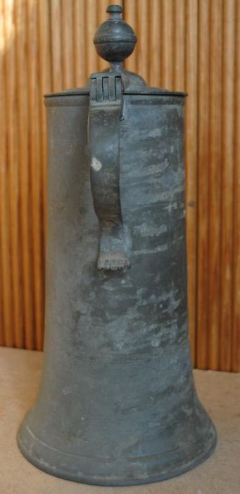 Кружка пивна оловяна антикварна більш 2л 1829г. Пивной бокал оловянный