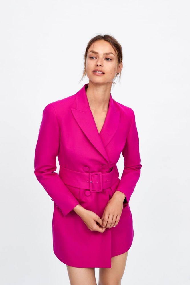 Vestido blazer fúcsia ZARA