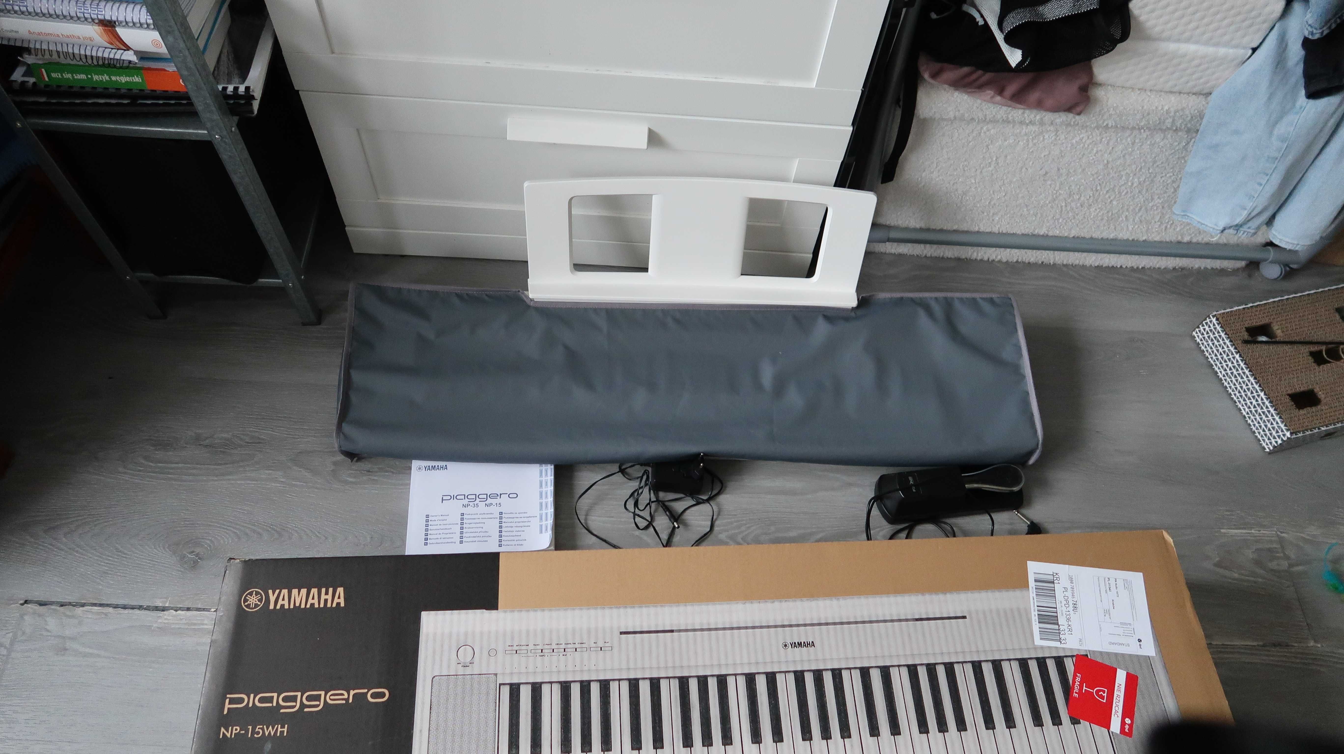 Yamaha NPP-15 biały fortepian + pokrowiec + pedał