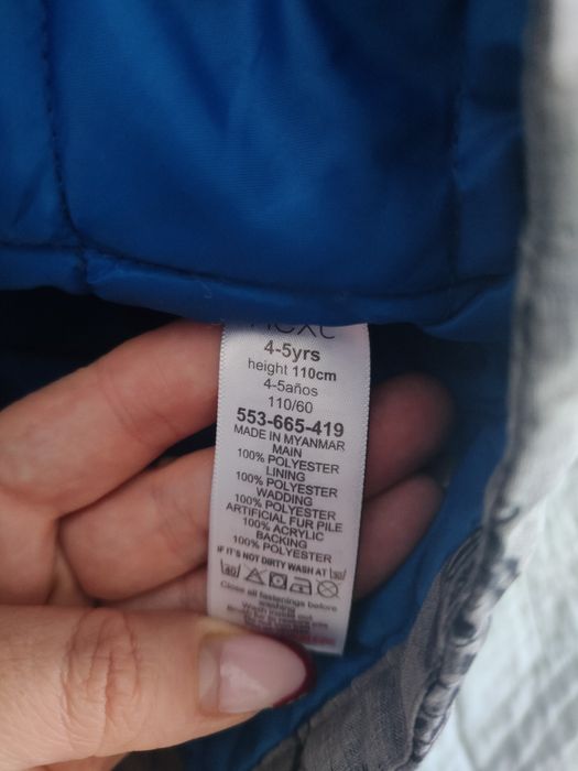 Kurtka zimowa ciepła dinozaury chłopięca