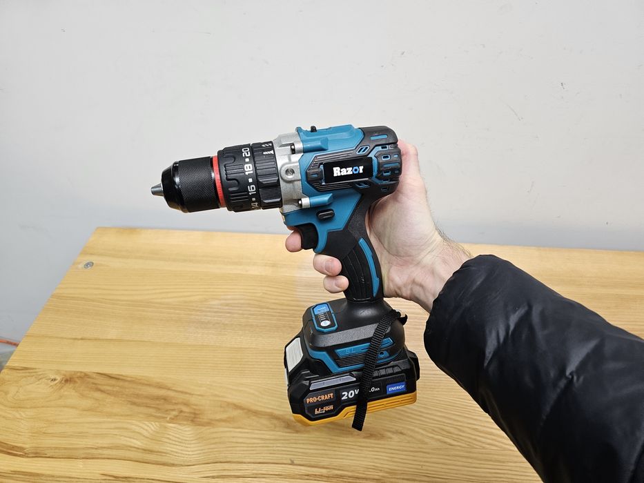 60Нм Шуруповерт аккумуляторный Razor BL60 Режим удару Бесщеточный 13мм