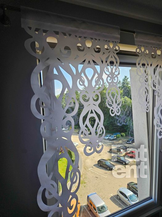 Firana panele ekranowe 60x100 cm żakardowe 2 sztuki na okno białe