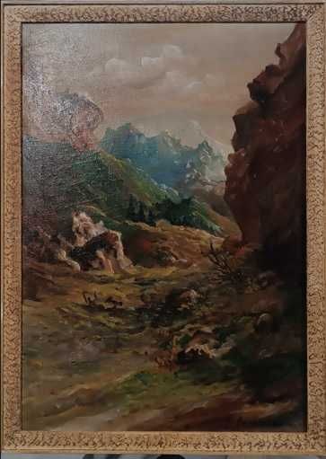 Obraz malarstwo polskie, podpisany, olej na płótnie