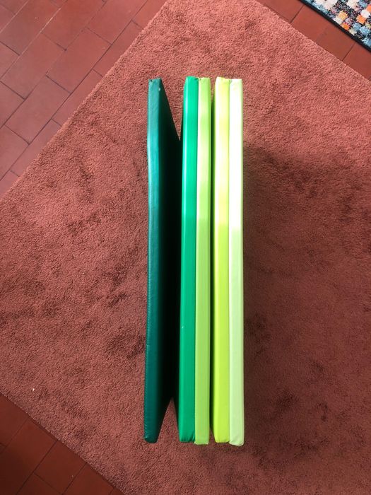 Colchão ginástica dobrável verde