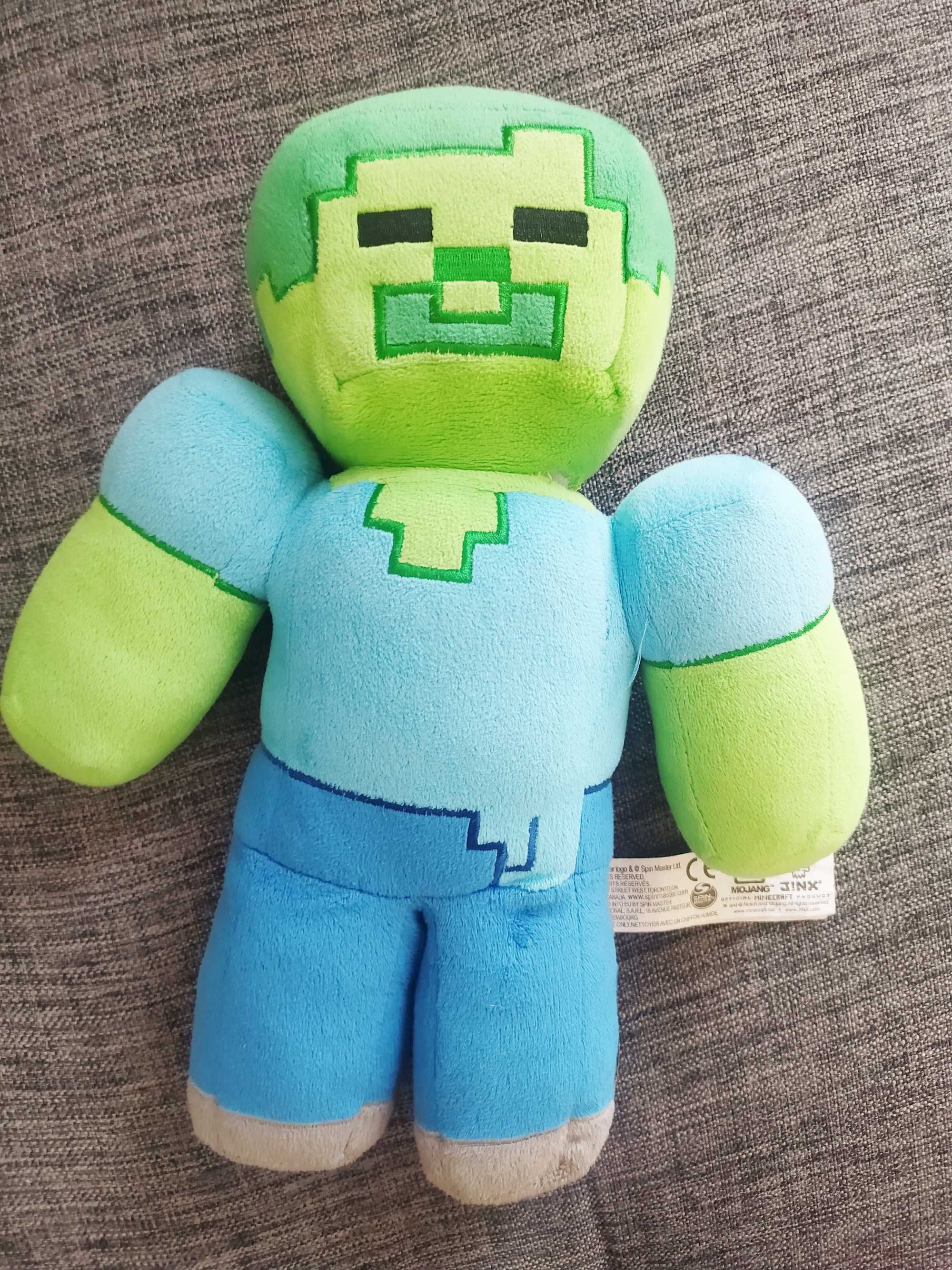 Minecraft zombie pluszak duży pluszak zabawka przytulanka