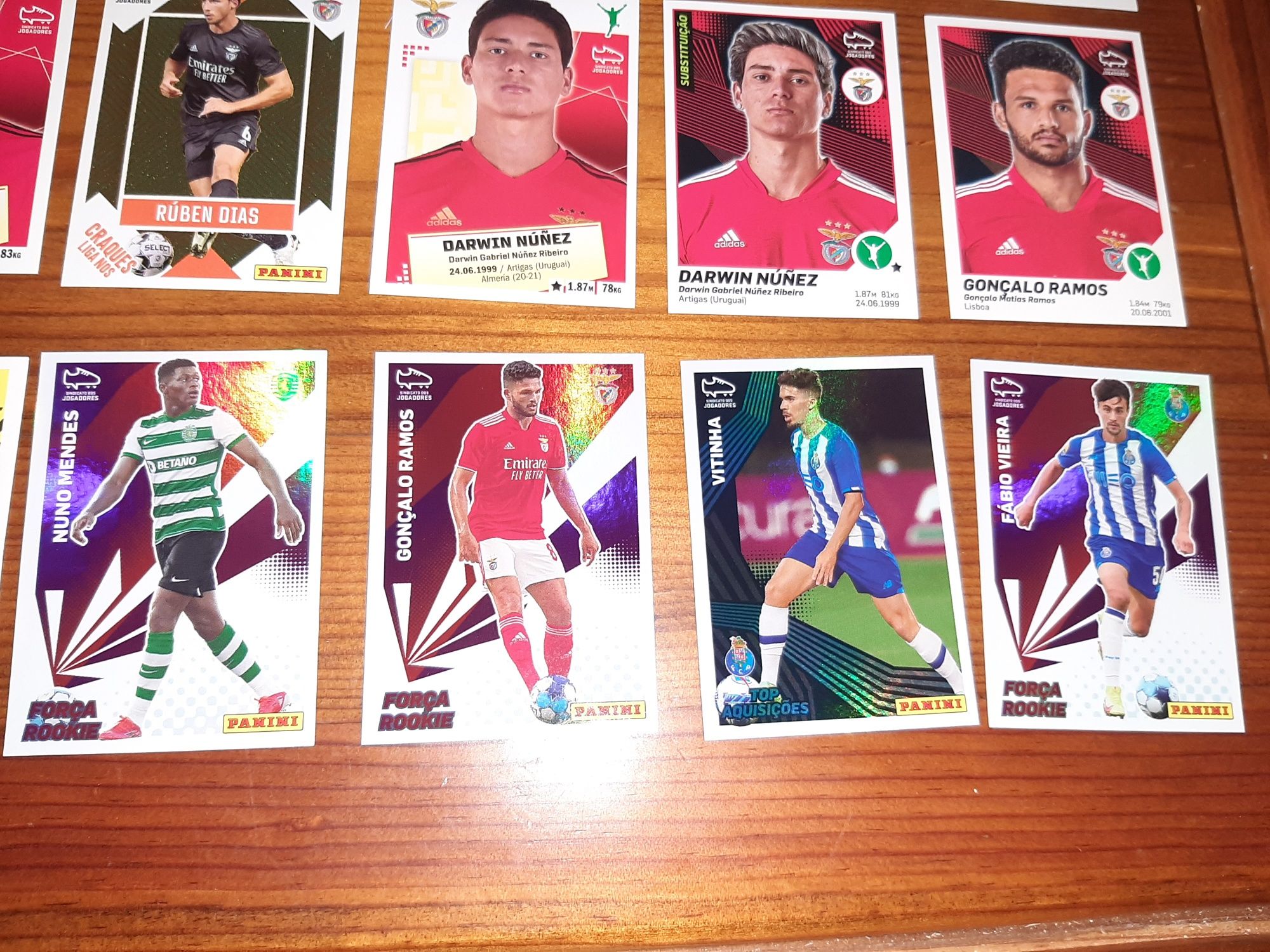 23 cromos ronaldo/Félix/Darwin/Luis dias/Diogo jota/rookies etc