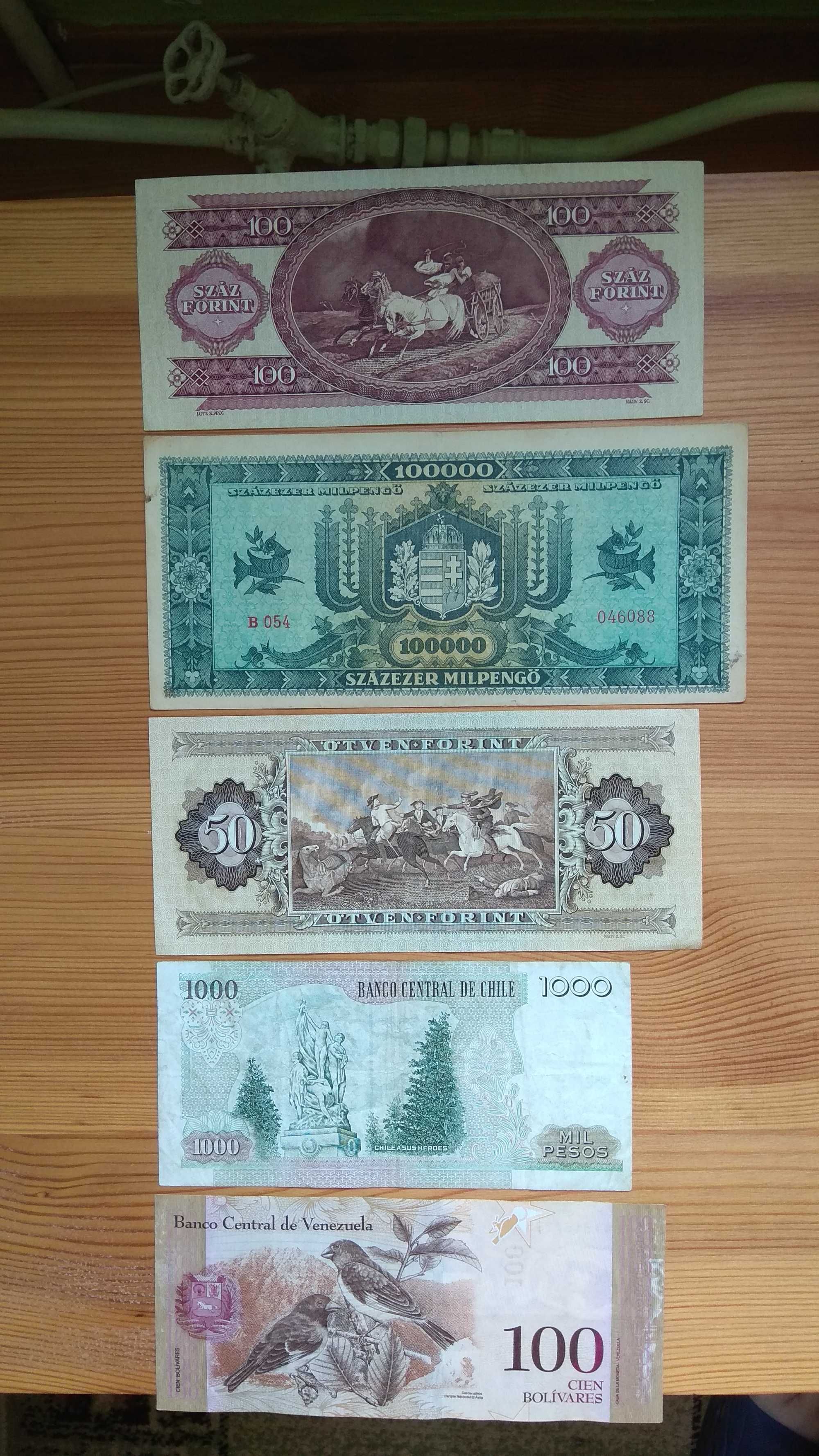 zestaw oryginalnych banknotów różne kraje