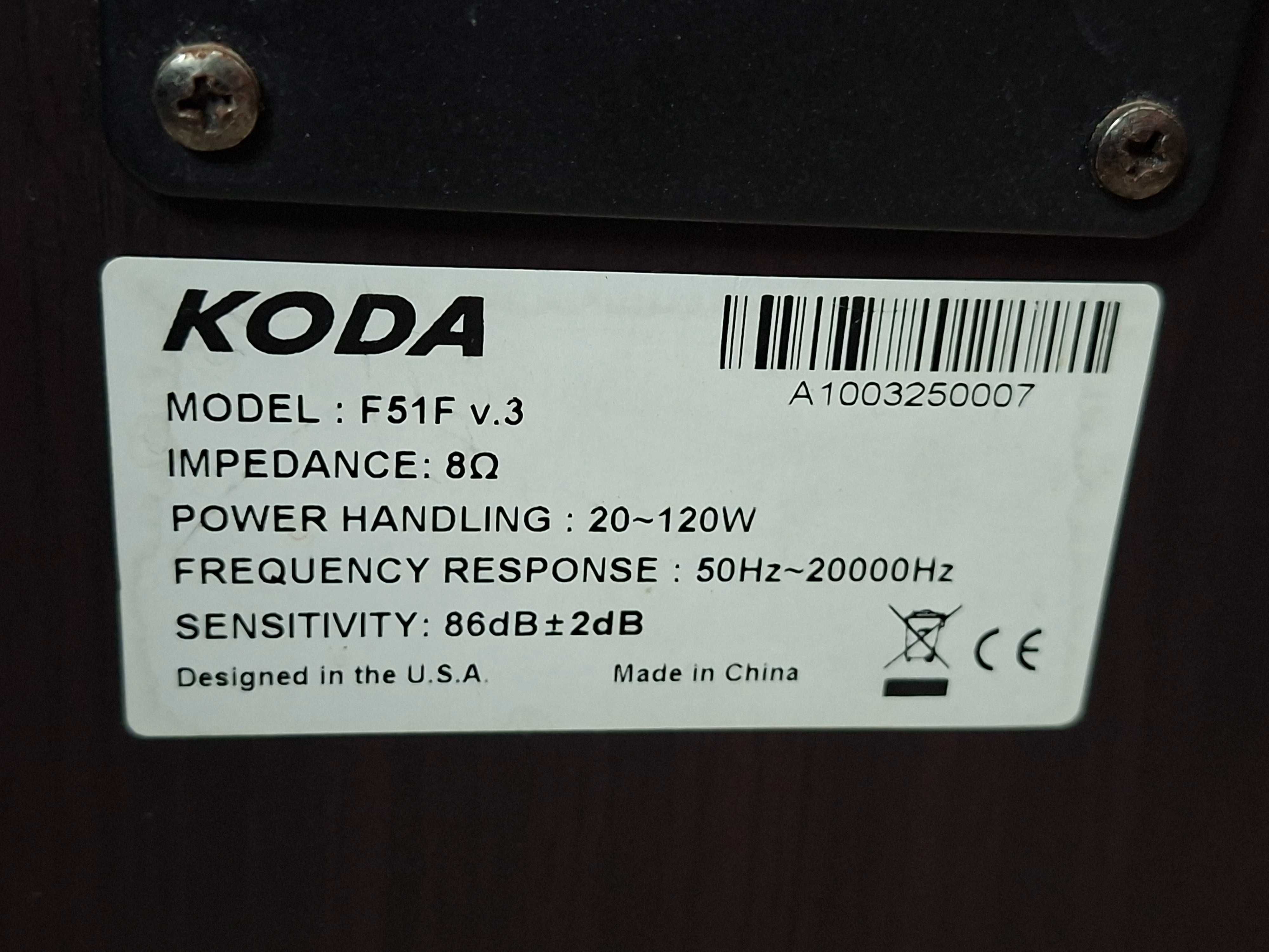 Kino domowe głośniki Koda F51f F51C kolumny
