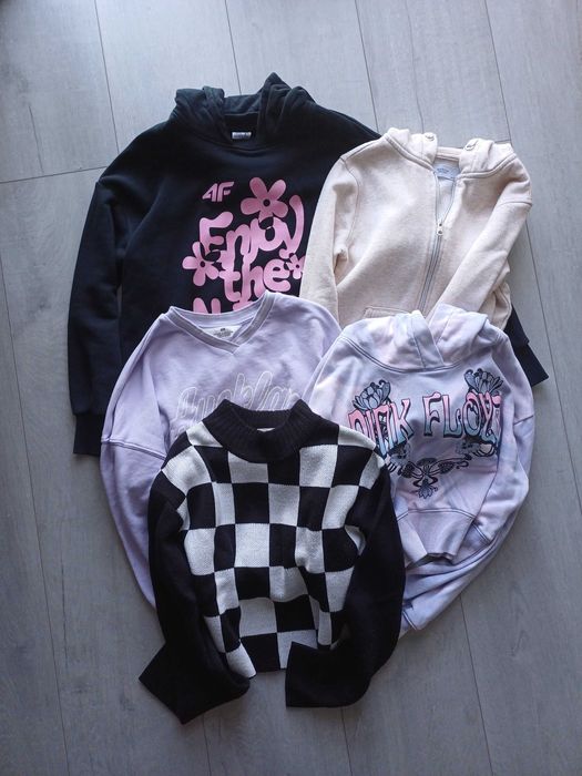 Paka dziewczęcych ubrań rozmiar 146 i 152 H&M, Reserved, 4F i inne