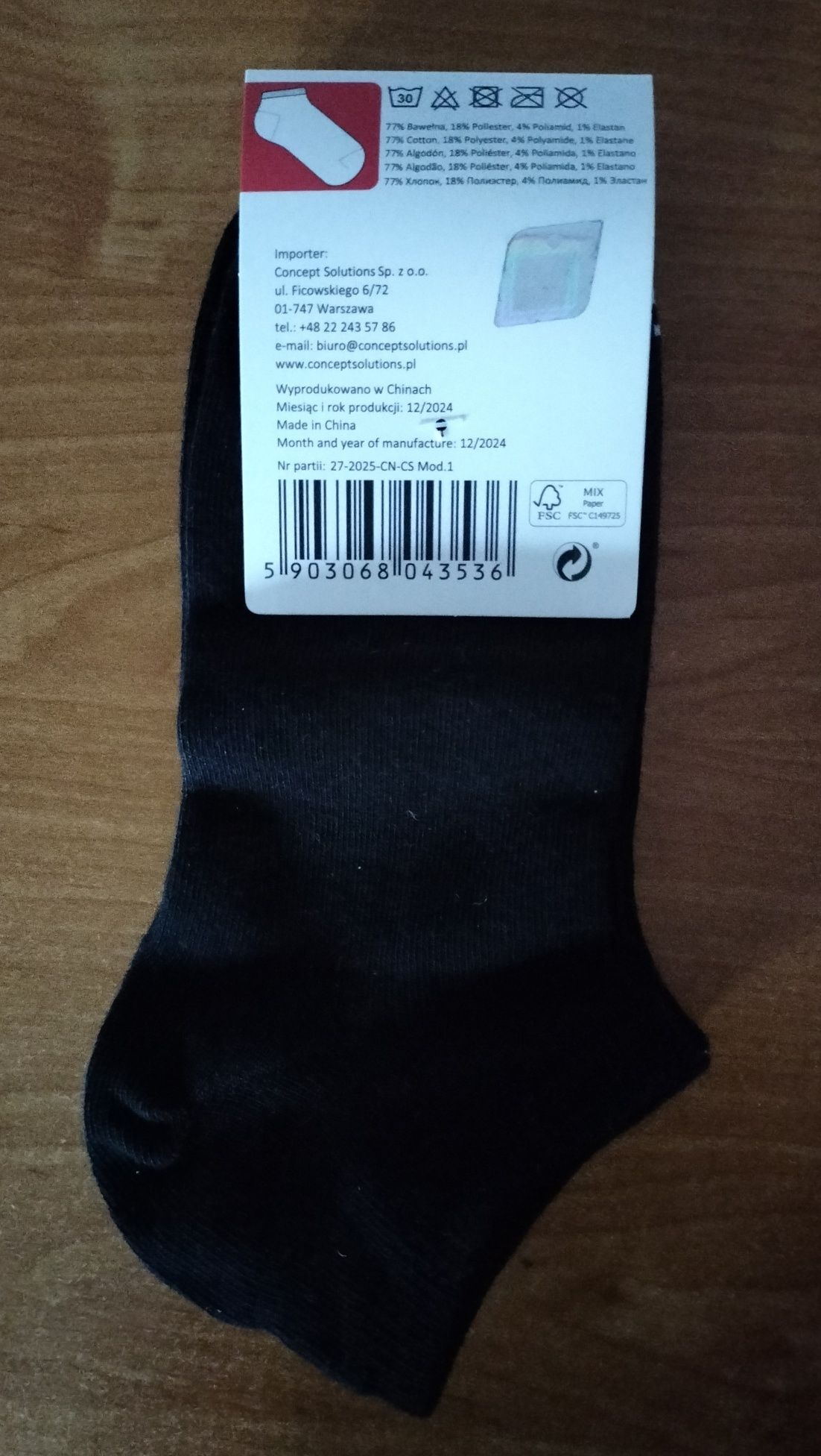Skarpety / Skarpetki stopki 3 pak 3 pary rozm. 35-38 czarne Lee Cooper