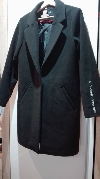 Płaszcz plaszczyk czarny cropp S 36 jesienny przejściowy