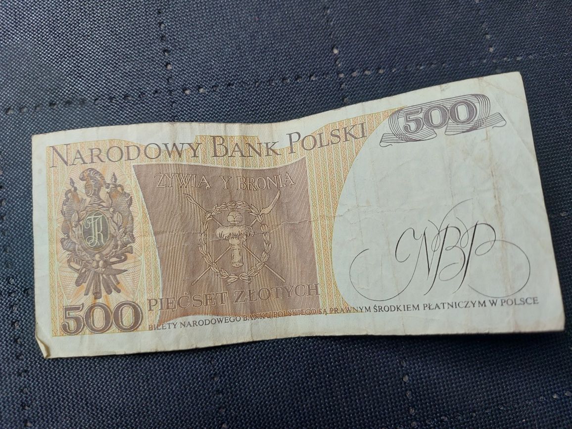 Stare banknoty Polskie 50 , 100 , 500 .