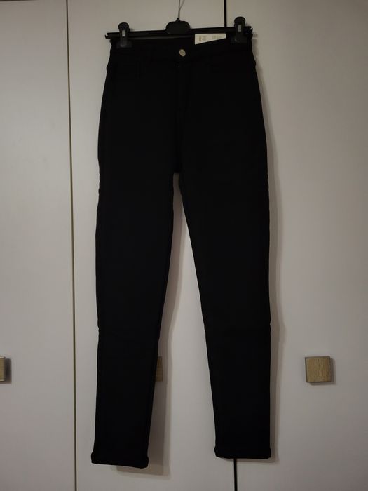 Теплі штани джинси М 46р (28) скінні зимові на флісі утеплені джеггінс