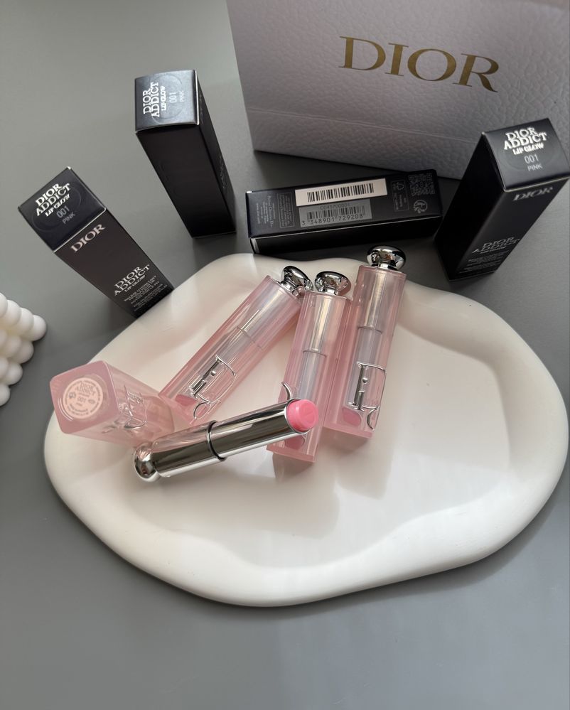 Dior addict lip glow balm зволожувальний бальзам 001 pink