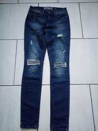 Spodnie jeansy rurki damskie s/m