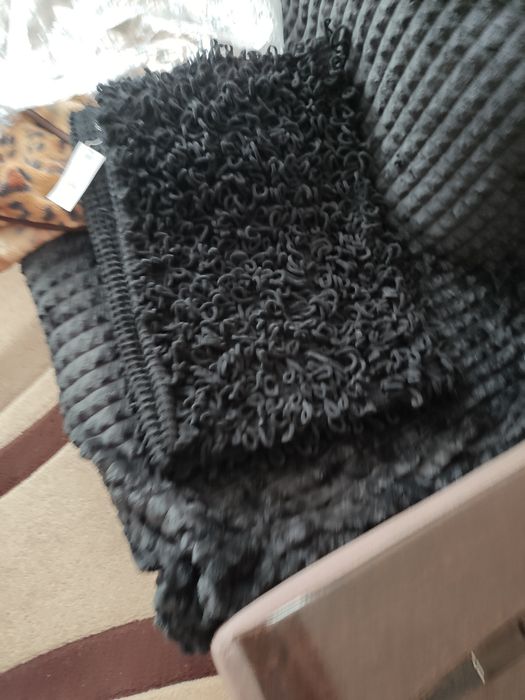 Килимок килим коврик чорний 60х90 см