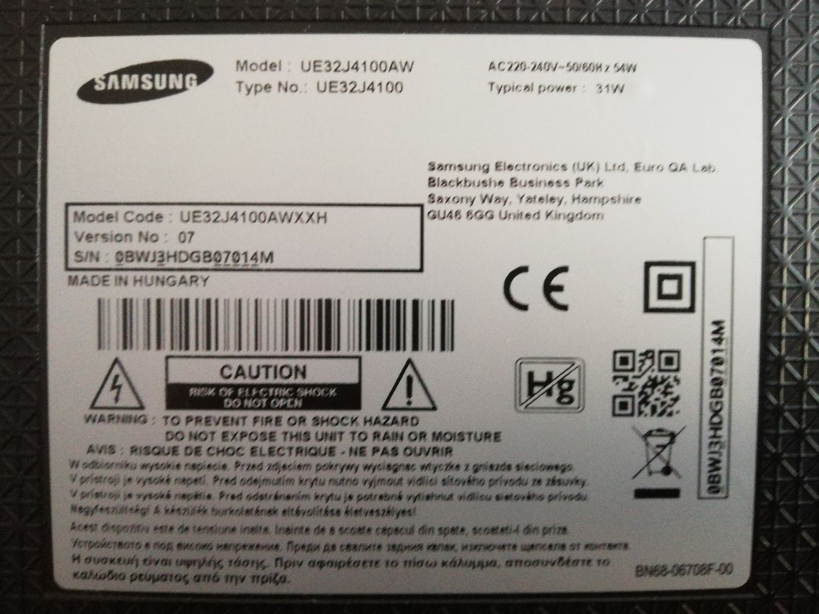 Telewizor 32'' Samsung+dekoder dvbt 2