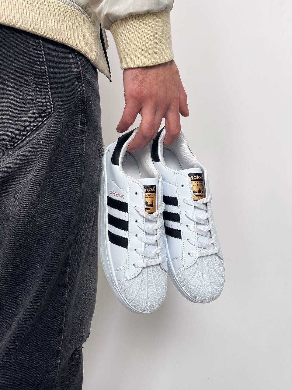 ХІТ Кросівки Адідас СУПЕРСТАР білі 36-44 Adidas Superstar White Адидас