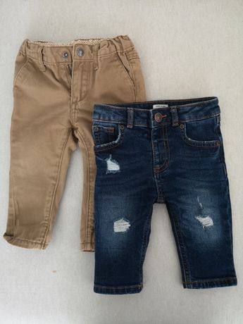 Spodnie jeans 68 2pary