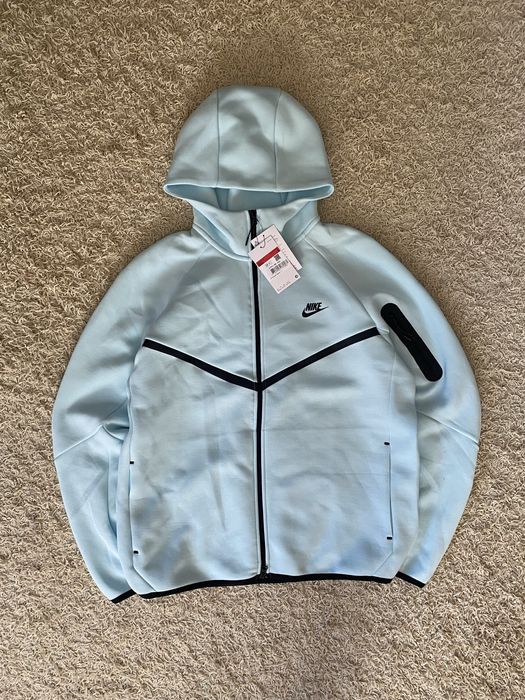 Зіп худі nike tech fleece full zip windrunner hoodie light blue кофта