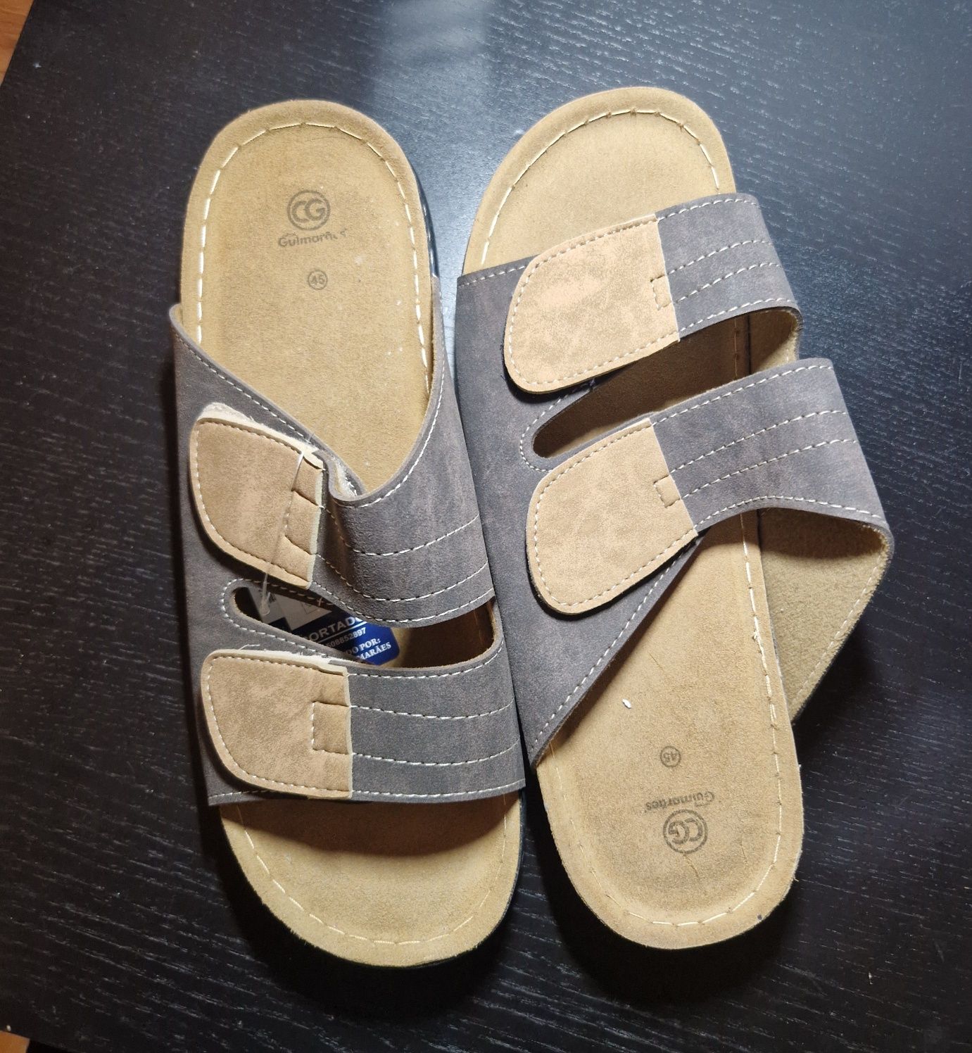 Chinelos novos Pele n 45