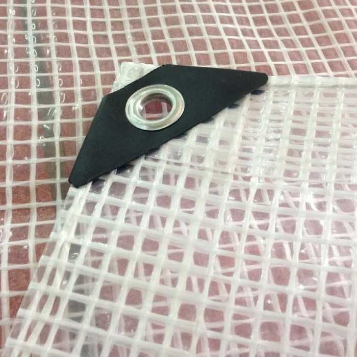 Komolet oczkowana Plandeka przezroczysta zbrojona 100g zestaw 3x5m i 2