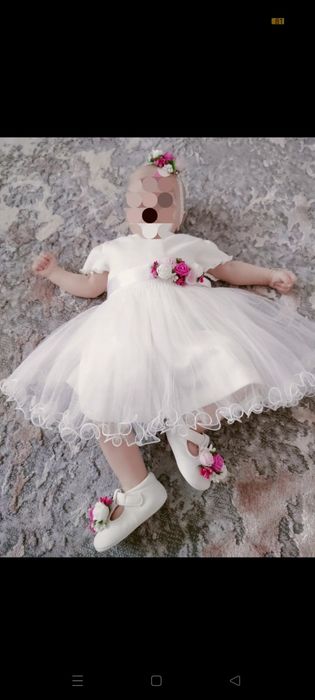 Sukienka z bolerkiem na chrzest, chrzciny