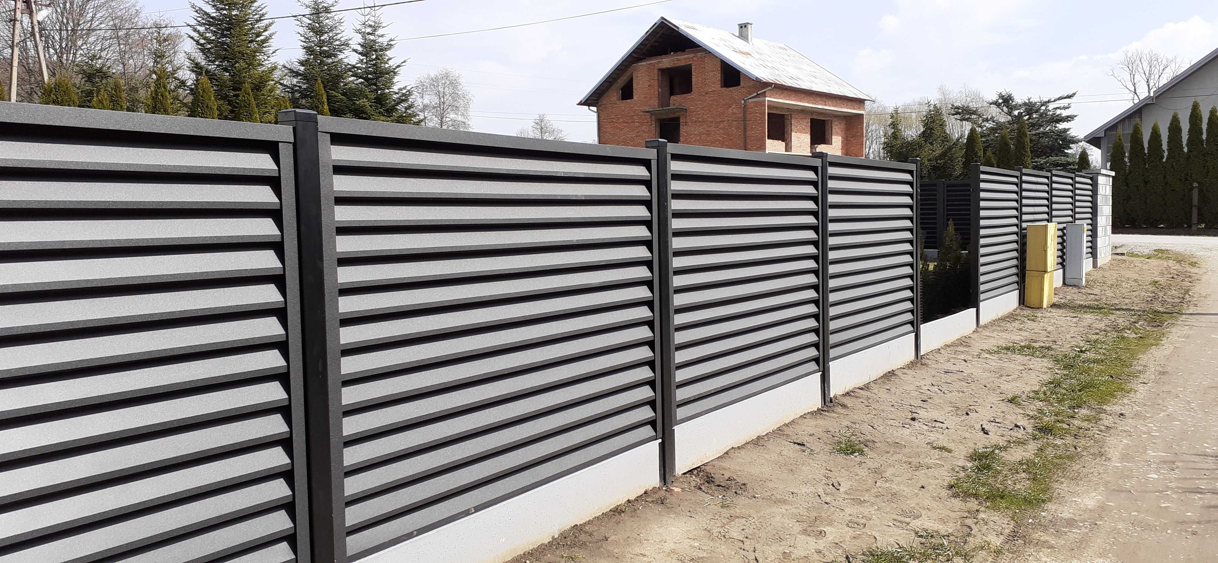 Brama dwuskrzydłowa 4 m Żaluzja Ogrodzenie płot panel