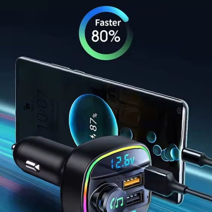 Transmiter samochody Bluetooth 5.0 FM USB MP3 Ładowarka PD20W Kraków